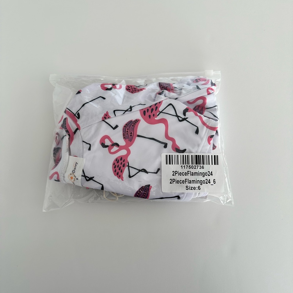 Girls 2 Pc Flamingo Swim Set - Picture 4 of 6
